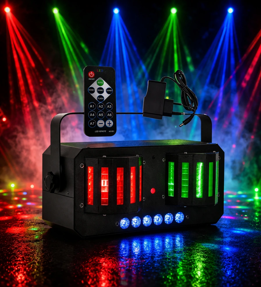 Šviesos efektas Light4Me Derby Mix Strobo Laser